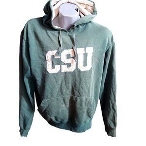 Large CSU Colorado State Hoodie Sweatshirt Pullover Green Stadium Athletics